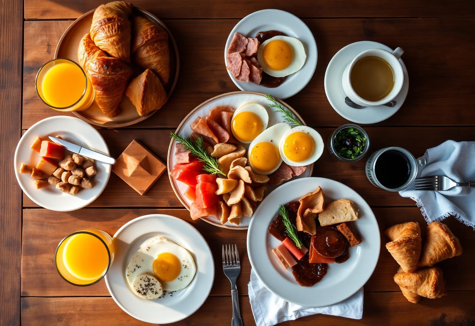 Frühstückstisch im Hotel Vollrath